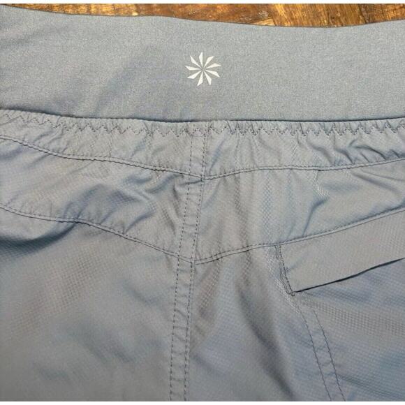 Athleta Running Shorts Grey Athletic Workout Zipper Pocket Size Xsmall - Picture 14 of 16